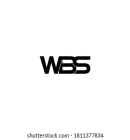 diseño original del logotipo del monograma de la letra wbs