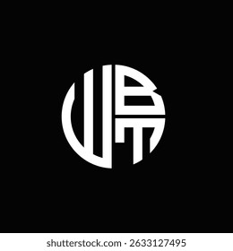 WBT logo WBT icon WBT monogram WBT letter minimalist Circle flat Unique modern abstract logo design.
