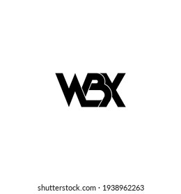 diseño original del logotipo del monograma de la letra wbx