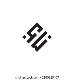 WC abstract geometric concept logo in high quality professional design that will be best for street style