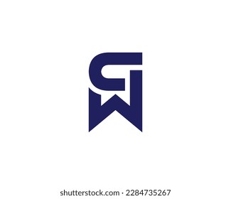 WC CW Logo design vector template