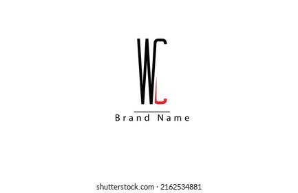 WC CW W C abstract vector logo monogram template