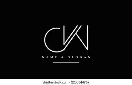 WC, CW, W, C abstract letters logo monogram