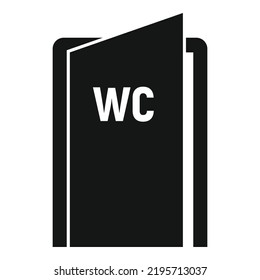 Vector simple del icono de la puerta Wc. El baño público. Diseño del salón
