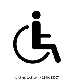 WC. Grafische Silhouette eines Mannes. Vektorgrafik.