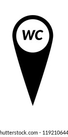 WC here and map pointer