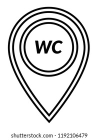 WC here and map pointer