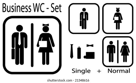 WC icon for business people + normal icon