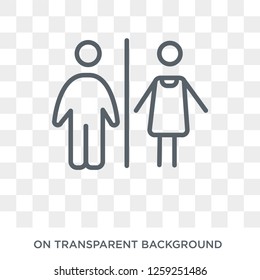 Wc icon. Wc design concept from  collection. Simple element vector illustration on transparent background.