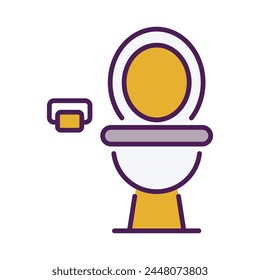 Wc icon editable stock vector illustration.