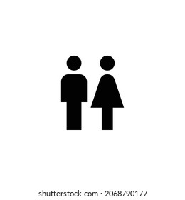 wc Icon. Flat style design isolated on white background. Vector illustration