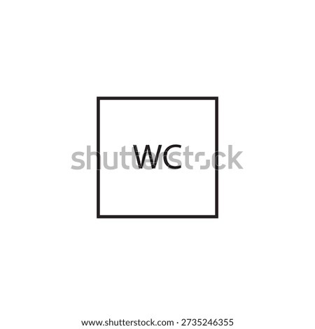 WC icon illustration element design