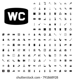 Wc icon illustration isolated vector sign symbol. editable cleaning icons vector set.