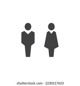 WC Icon, Male and Female Restroom Icon, Toilet Icon Vector Illustration Eps10