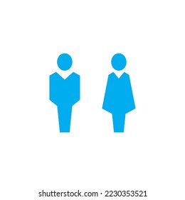 WC Icon, Male and Female Restroom Icon, Toilet Icon Vector Illustration Eps10