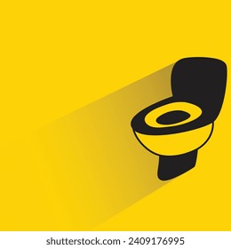 wc icon with shadow on yellow background