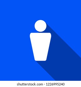 WC icon with shadow , sign design