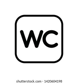 Wc-Symbol. Wc-Zeichen-Symbol. Lineares Design für mobiles Konzept und Webdesign. Wc Symbol-Logo-Illustration. Vektorgrafiken - Vektorgrafik.