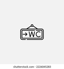 Wc icon sign vector,Symbol, logo illustration for web and mobile
