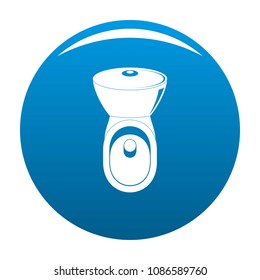 Wc icon. Simple illustration of wc vector icon for any design blue