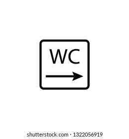 wc icon. Toilet and restroom icon