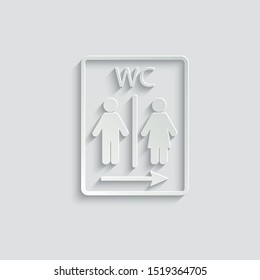 wc icon. Toilet and restroom icon. Man and woman icon 