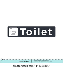 wc icon toilet or restroom vector symbol logo design element