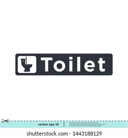 wc icon toilet or restroom vector symbol logo design element