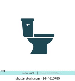 wc icon toilet or restroom vector symbol logo design element