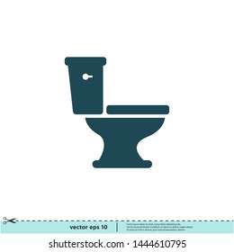 wc icon toilet or restroom vector symbol logo design element