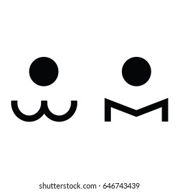 wc icon - toilet sign in pure funny style - toilet door vector symbol