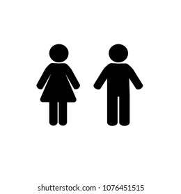 WC Icon. Toilet Women And Men Icon. Vector Illustration