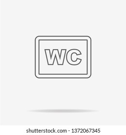 Wc icon. Vector concept illustration for design.