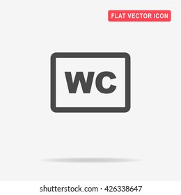 Wc icon. Vector concept illustration for design.