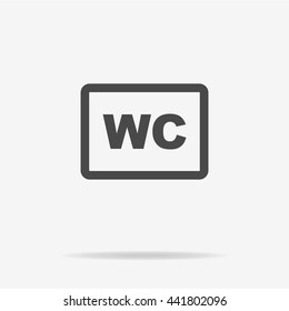 Wc icon. Vector concept illustration for design.