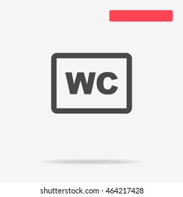 Wc icon. Vector concept illustration for design.