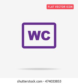 Wc icon. Vector concept illustration for design.