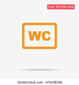 Wc icon. Vector concept illustration for design.