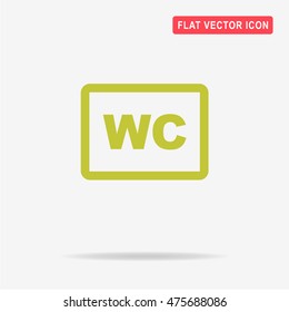 Wc icon. Vector concept illustration for design.