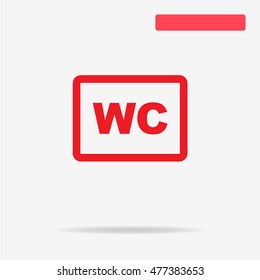 Wc icon. Vector concept illustration for design.