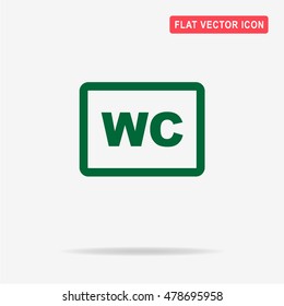 Wc icon. Vector concept illustration for design.