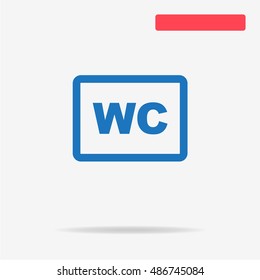 Wc icon. Vector concept illustration for design.
