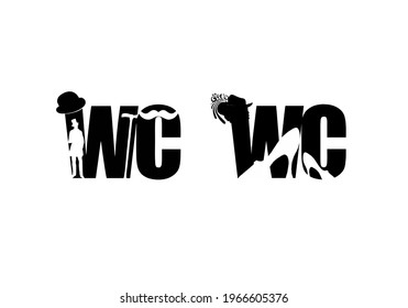 Wc icon \ Wc vector design \ İllustration toilet design \ pictogram design \ pictogram vector art illustration 