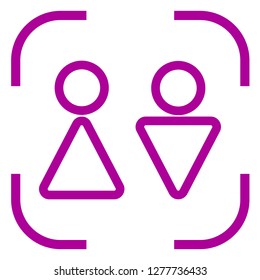 WC icon vector in focus. White background