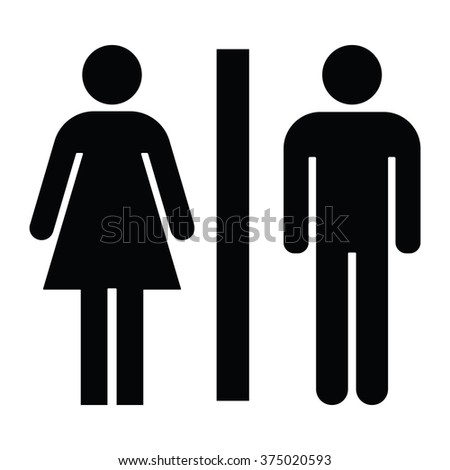 WC Icon Vector Illustration on the white background.