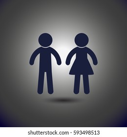 WC icon vector, toilet solid illustration