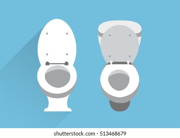 Wc icons in blue background