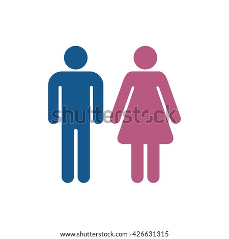 WC icons isolated on a white background. Washroom icon. Restroom sign. Gender icon. Male and female sign collection. Gender symbols. Man and woman icon