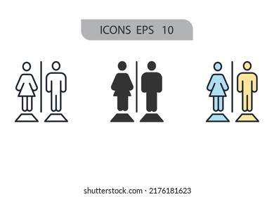 WC icons  symbol vector elements for infographic web