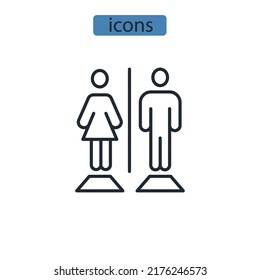 WC icons  symbol vector elements for infographic web